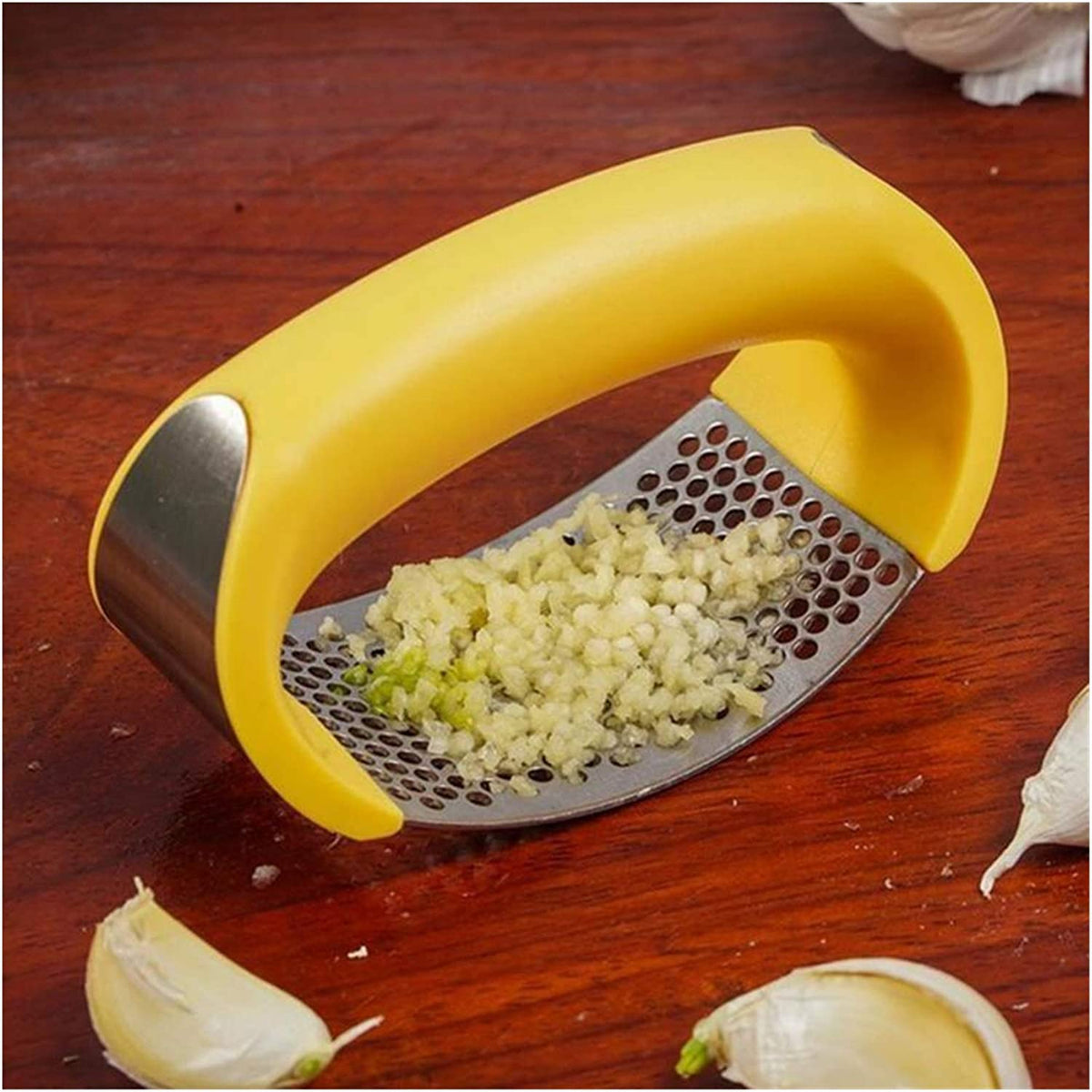 Manual Garlic Press Stainless Steel Handheld ™ | Ginger Garlic