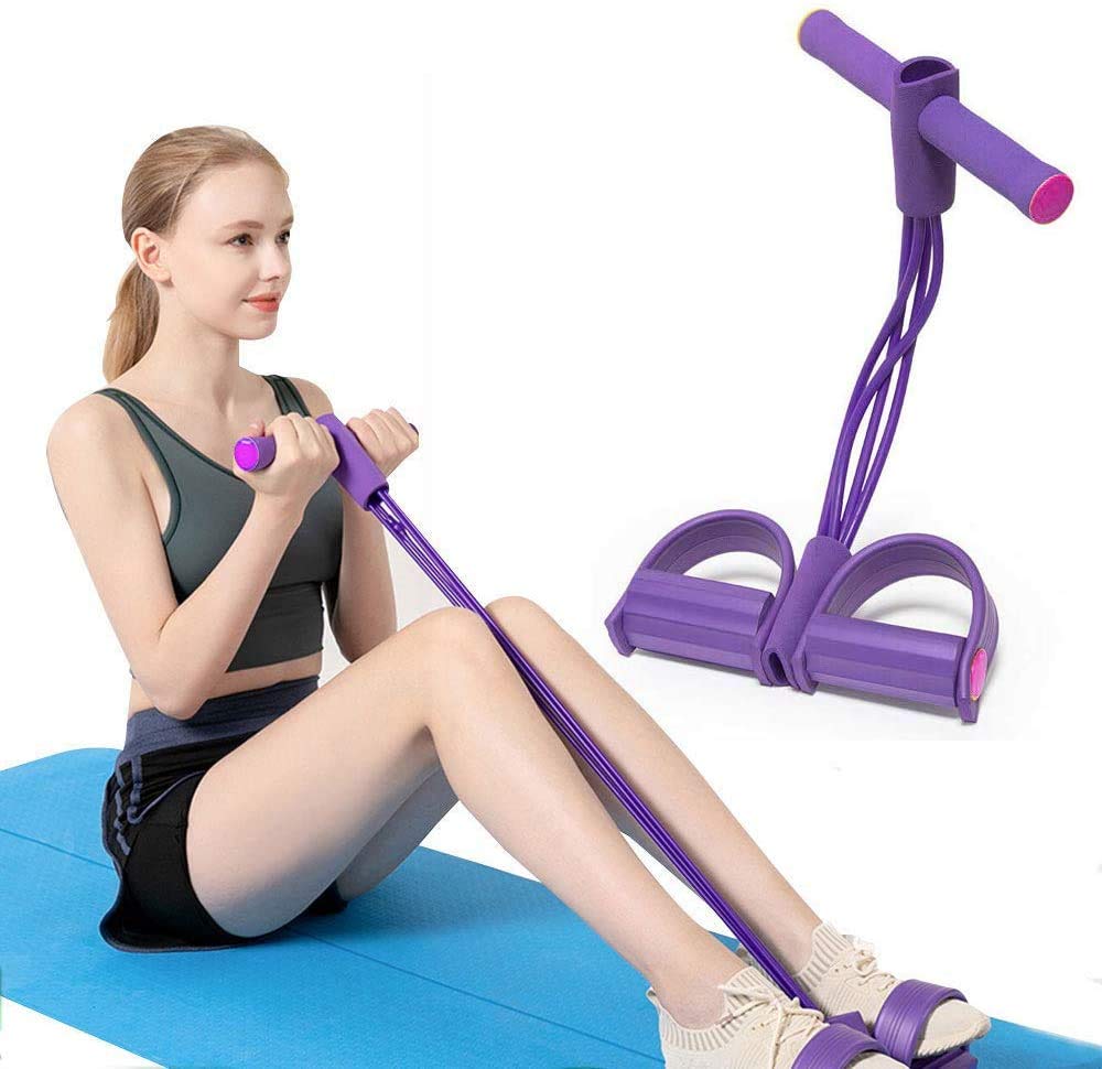 Foot Pedal Resistance Band Elastic Sit-up™ | Pull Rope Yoga Fitness Gym